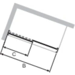 Hüppe Gleittür EasyEntry 1-tlg. Festes Segment BxH: 100 Cm X 200 Cm L Silber HG -Dusch Welt Verkauf 05854 2438 HPUV2C253NUD 21 4