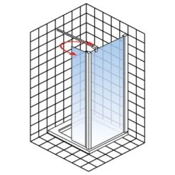 Schulte Walk-In Dusche Toura 80 X 200 Cm Mit Beweglichem Element 40 Cm -Dusch Welt Verkauf 060991060762 2053 060762 5
