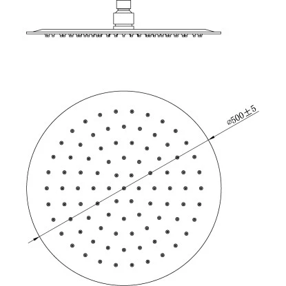 AquaSu Kopfbrause Rund Ø 50 Cm Chrom 4 AquaSu Kopfbrause Rund Ø 50 Cm Chrom – Bild 2