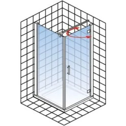 Schulte Drehtür Inkl. Seitenwand Toura Türanschlag Rechts 90 Cm X 90 Cm X 200 Cm -Dusch Welt Verkauf 0845 2053 EP666218341500 2