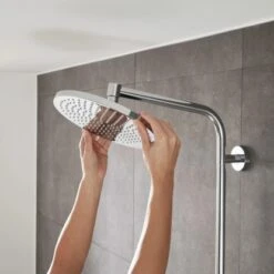 Hansgrohe Duschsystem Crometta S Showerpipe 240 EcoSmart Chrom/Weiß M. Umsteller -Dusch Welt Verkauf 158692 2744 A 02