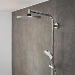 Hansgrohe Duschsystem Crometta S Showerpipe 240 EcoSmart Chrom/Weiß M. Umsteller -Dusch Welt Verkauf 158692 2744 CU 01