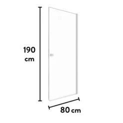 Baliv Dusch-Drehtür DUK-80.30T 80 Cm X 190 Cm Chrom -Dusch Welt Verkauf 250312107744 VM01 190221 L