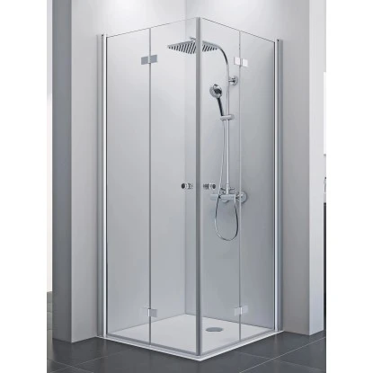 Breuer Eckeinstieg Drehfalttür Elana 8 Silber Matt Klarglas 90 X 90 Cm 3 Breuer Eckeinstieg Drehfalttür Elana 8 Silber Matt Klarglas 90 X 90 Cm