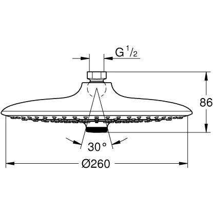 Grohe QuickFix Kopfbrause Vitalio Joy 260 5 Grohe QuickFix Kopfbrause Vitalio Joy 260 – Bild 3