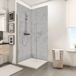 Schulte DecoDesign Duschrückwand Dekor Stein Grau Hell 255 X 100 Cm -Dusch Welt Verkauf 32020 2053 4060991008719 7