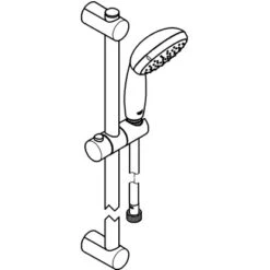 Grohe QuickFix Brausestangenset Vitalio Start 100 Schwarz 2 Strahlarten 15 Grohe QuickFix Brausestangenset Vitalio Start 100 Schwarz 2 Strahlarten -Dusch Welt Verkauf 4005176782183 4520 AI 01