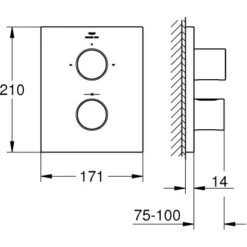 Grohe Thermostat Grotherm F Chrom Mit Integrierter 2-Wege-Umstellung 7 Grohe Thermostat Grotherm F Chrom Mit Integrierter 2-Wege-Umstellung -Dusch Welt Verkauf 4005176898280 4520 3