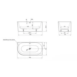 Ottofond Badewanne Mince Corner XS Links 155 Cm X 80 Cm Weiß -Dusch Welt Verkauf 4005489137021 3209 S 04