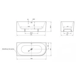 Ottofond Badewanne Mince Corner Rechts 180 Cm X 80 Cm Weiß 11 Ottofond Badewanne Mince Corner Rechts 180 Cm X 80 Cm Weiß -Dusch Welt Verkauf 4005489137045 3209 S 04