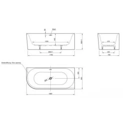 Ottofond Badewanne Mince Corner Links 180 Cm X 80 Cm Schwarz Weiß 11 Ottofond Badewanne Mince Corner Links 180 Cm X 80 Cm Schwarz Weiß -Dusch Welt Verkauf 4005489137076 3209 S 04