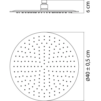 AquaSu Kopfbrause Santico Ø 40 Cm Chrom-Grau 5 AquaSu Kopfbrause Santico Ø 40 Cm Chrom-Grau – Bild 3