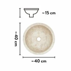 Baliv Aufsatzwaschbecken WBA-7040 Ø 40 Cm -Dusch Welt Verkauf 4007873411496 VM01 170621