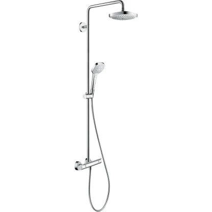 Hansgrohe Duschsystem Croma Select E 180 Mm Mit Thermostat Weiß-Chrom 3 Hansgrohe Duschsystem Croma Select E 180 Mm Mit Thermostat Weiß-Chrom