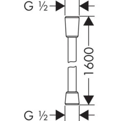 Hansgrohe Brauseschlauch Comfortflex 160 Cm Chrom -Dusch Welt Verkauf 4011097796062 2744 2