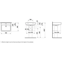 Laufen Waschtisch Pro A 55 Cm Weiß -Dusch Welt Verkauf 4014804400320 1709 VM 04