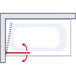 Schulte Wannenaufsatz Schwenkbar Echtglas Chrom Dekor Softcube 140 Cm X 80 Cm -Dusch Welt Verkauf 4060991005145 2053 5
