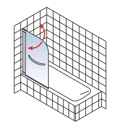 Schulte Komfort Badewannenfaltwand 1-tlg. Mit Handtuchhalter 70 X 140 Cm Weiß 6 Schulte Komfort Badewannenfaltwand 1-tlg. Mit Handtuchhalter 70 X 140 Cm Weiß – Bild 4