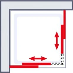 Schulte Schiebetür Als Eckeinstieg MasterClass Chromoptik BxTxH 90 X 90 X 200 Cm -Dusch Welt Verkauf 4060991029134 2053 03