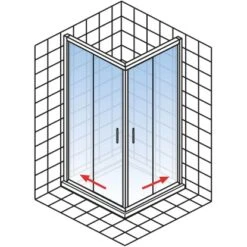 Schulte Schiebetür Als Eckeinstieg MasterClass Chromoptik BxTxH 90 X 90 X 200 Cm -Dusch Welt Verkauf 4060991029134 2053 04