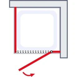 Schulte Master Class Drehtür An Nebenteil Für Seitenwand Echtglas Chrom-Optik -Dusch Welt Verkauf 4060991045011 2053 6