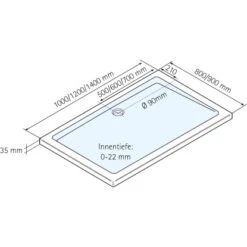 Schulte ExpressPlus Duschwanne Eckig Extra-flach Mineralguss Asym. 80x120cm -Dusch Welt Verkauf 4060991056413 2053 3