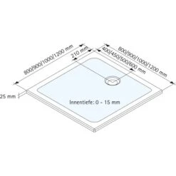 Schulte ExpressPlus Duschwanne Schulte-plan Eckig Mineralguss 80x80cm -Dusch Welt Verkauf 4060991056451 2053 3
