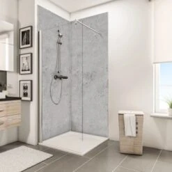 Schulte ExpressPlus DecoDesign Duschrückwand Dekor Stein Grau Hell 255 X 150 Cm 7 Schulte ExpressPlus DecoDesign Duschrückwand Dekor Stein Grau Hell 255 X 150 Cm -Dusch Welt Verkauf 4060991068034 Bild03