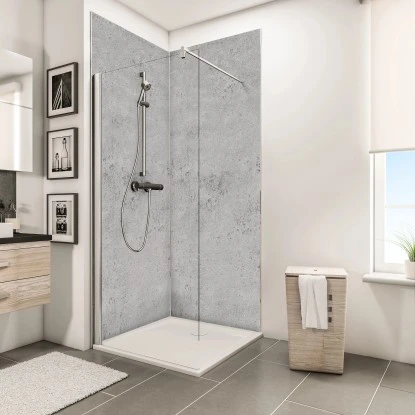 Schulte ExpressPlus DecoDesign Duschrückwand Dekor Stein Grau Hell 255 X 150 Cm 5 Schulte ExpressPlus DecoDesign Duschrückwand Dekor Stein Grau Hell 255 X 150 Cm – Bild 3