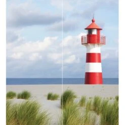 Schulte ExpressPlus DecoDesign Duschrückwand Foto über Eck Leuchtturm 210x90x90c