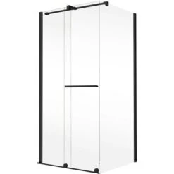 Schulte Schiebetür Toura Mit Seitenwand R 200 X 120 X 90 Cm Schwarz Klar Hell -Dusch Welt Verkauf 4060991069963 2053 2