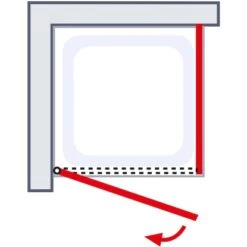 Schulte Drehtür Toura L + Seitenwand Pendelbar Schwarz 200 X 80 X 80cm Klar Hell -Dusch Welt Verkauf 4060991070044 2053 6
