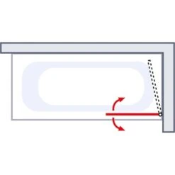 Schulte Badewannenfaltwand Komfort 1-tlg. Dekor Frame Mattweiß 140 X 80 Cm -Dusch Welt Verkauf 4060991071232 2053 4