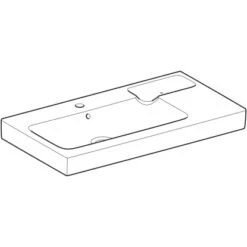 Geberit Waschbecken ICon 90 Cm Mit Dekoschale Und Ablage KeraTect -Dusch Welt Verkauf 4123 124190600 Perspective