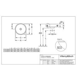 Villeroy & Boch Friends Halbeinbau-Waschbecken 43cm Pergamon M. ÜL CPlus -Dusch Welt Verkauf 4123 vbtz 411400 411401p1 1