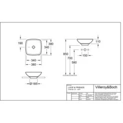 Villeroy & Boch Friends Aufsatzwaschbecken 38 Cm StarWhite Mit ÜL CPlus -Dusch Welt Verkauf 4123 vbtz 514900 514901 5