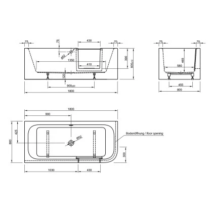 Ottofond Badewannen-Set Free-Gate 180 Cm X 80 Cm Rechts Inkl. Ablaufgarnitur 6 Ottofond Badewannen-Set Free-Gate 180 Cm X 80 Cm Rechts Inkl. Ablaufgarnitur – Bild 4