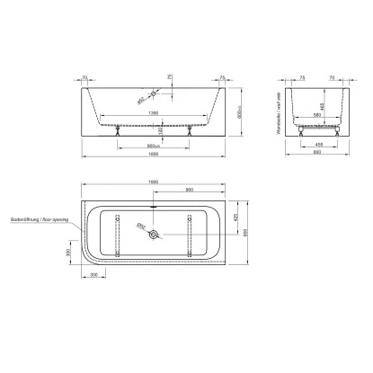 Ottofond Badewannen-Set Spirit 180 Cm X 80 Cm Links Inkl. Ablaufgarnitur 5 Ottofond Badewannen-Set Spirit 180 Cm X 80 Cm Links Inkl. Ablaufgarnitur – Bild 3