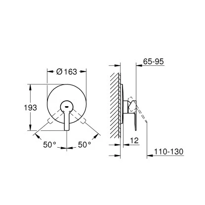 Grohe Einhand-Brausebatterie Lineare Chrom 4 Grohe Einhand-Brausebatterie Lineare Chrom – Bild 2