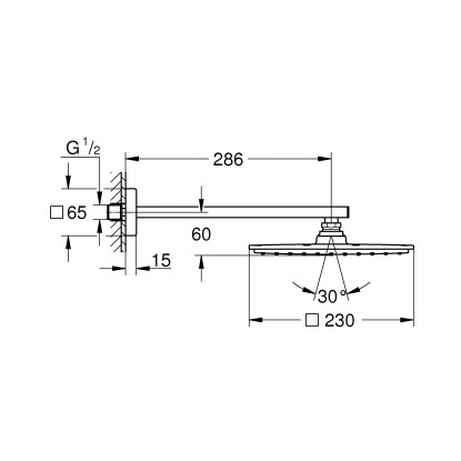Grohe Kopfbrausenset Rainshower Allure 230 Chrom Brausearm 286 Mm 4 Grohe Kopfbrausenset Rainshower Allure 230 Chrom Brausearm 286 Mm – Bild 2