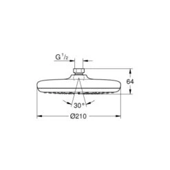Grohe Kopfbrause Tempesta 210 Chrom Mit EcoJoy 5 Grohe Kopfbrause Tempesta 210 Chrom Mit EcoJoy -Dusch Welt Verkauf 518539 4520 2072186