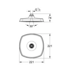 Grohe Kopfbrause Grandera 210 Chrom 5 Grohe Kopfbrause Grandera 210 Chrom -Dusch Welt Verkauf 518681 4520 1680006