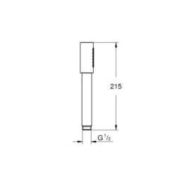 Grohe Stabhandbrause 1 Strahlart Chrom -Dusch Welt Verkauf 518697 4520 1888057