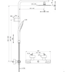 Ideal Standard Duschsystem Flex Mit Brausethermostat Ceratherm T100 Chrom 23 Ideal Standard Duschsystem Flex Mit Brausethermostat Ceratherm T100 Chrom -Dusch Welt Verkauf 606099 4650 6