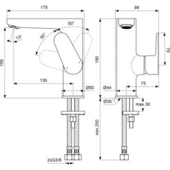 Ideal Standard Waschtischarmatur Cerafine O H155 Ohne Ablaufgarnitur Chrom 15 Ideal Standard Waschtischarmatur Cerafine O H155 Ohne Ablaufgarnitur Chrom -Dusch Welt Verkauf 611245 3049 7