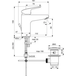Ideal Standard Armaturenpaket Ceraflex Inkl. Handbrause-Set Chrom -Dusch Welt Verkauf 611271 3049 10