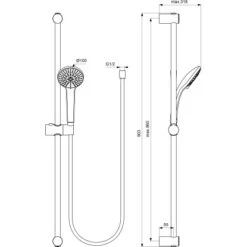 Ideal Standard Armaturenpaket Ceraflex Inkl. Brausethermostat Chrom -Dusch Welt Verkauf 611281 3049 13