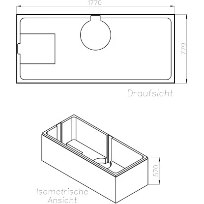Ottofond Wannenträger Malta 180 Cm 4 Ottofond Wannenträger Malta 180 Cm – Bild 2