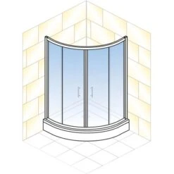 Schulte ExpressPlus Runddusche Sunny Sicherheitsglas Alpinweiß 190x90x90cm -Dusch Welt Verkauf 63466 2053 4060991051098 2