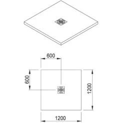 Bodenebenes Verfliesbares Duschelement 120 Cm X 120 Cm -Dusch Welt Verkauf 674803 3209 3
